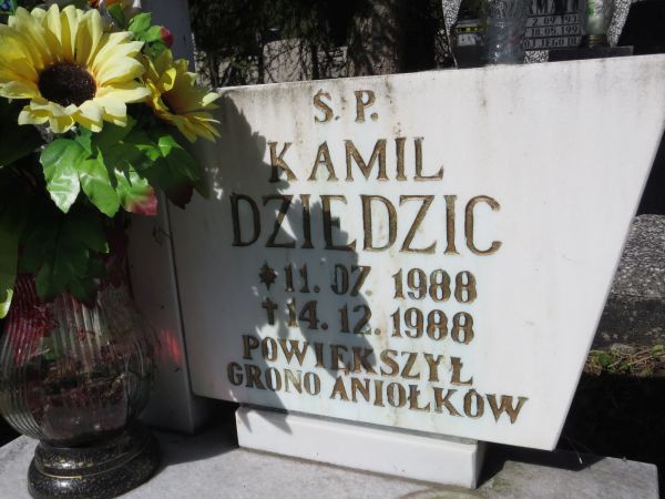 Kamil Dziedzic 1988 Nowa Ruda - Grobonet - Wyszukiwarka osób pochowanych