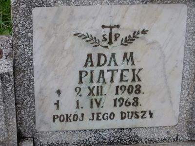 Adam Piątek 1908 Nowa Ruda - Grobonet - Wyszukiwarka osób pochowanych