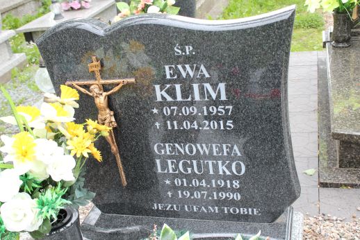 Genowefa Legutko 1918 Nowa Ruda - Grobonet - Wyszukiwarka osób pochowanych